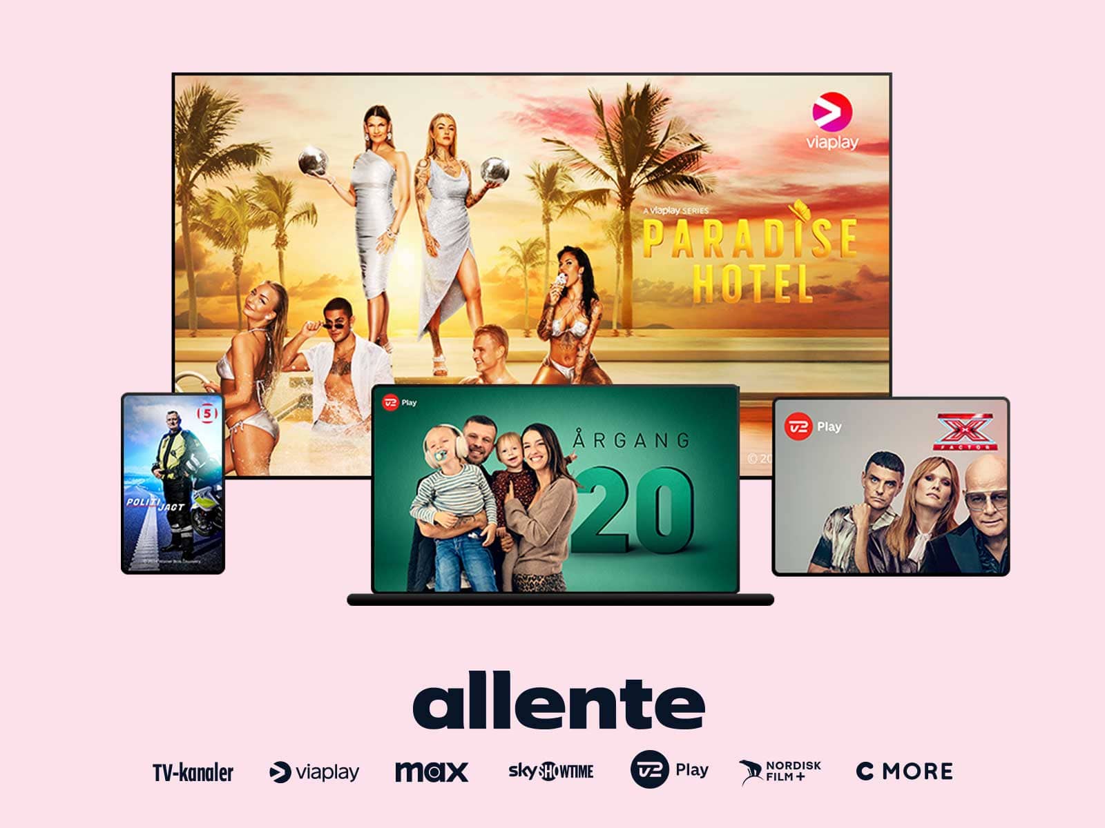 Bestil tv pakker fra Allente hos EWII med 20 % rabat. Vælg mellem tre fleksible streaming tv pakker.